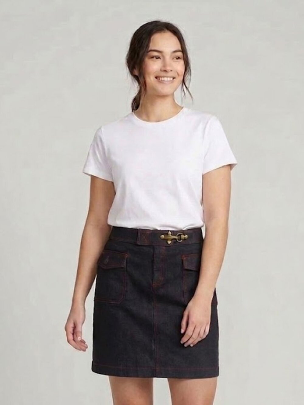 Ralph Lauren Blue Denim Cargo Short Skirt  Size 10